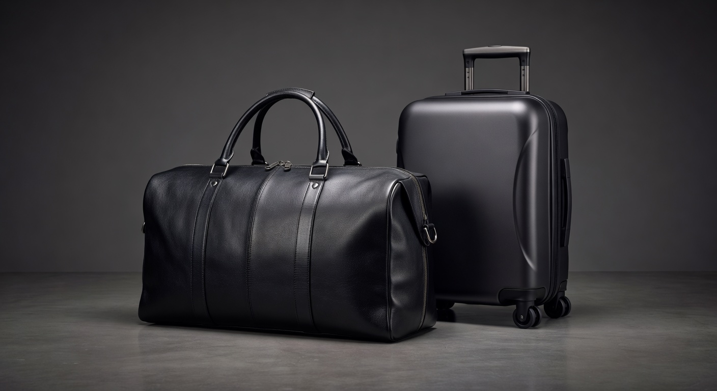 Arvexaspace Obsidian Weekender Bag in Dark Leather